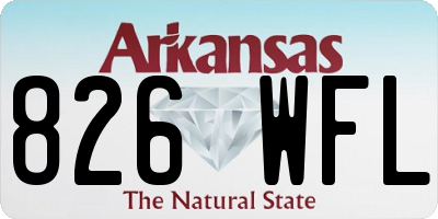 AR license plate 826WFL