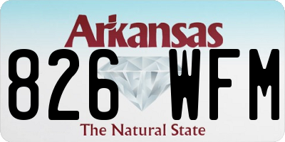 AR license plate 826WFM