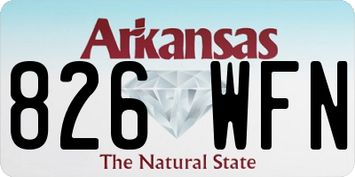 AR license plate 826WFN