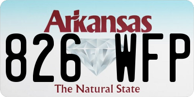 AR license plate 826WFP