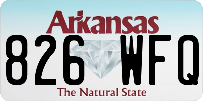 AR license plate 826WFQ