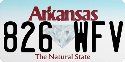 AR license plate 826WFV