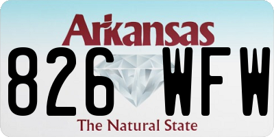 AR license plate 826WFW
