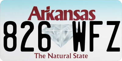 AR license plate 826WFZ