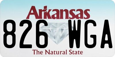 AR license plate 826WGA