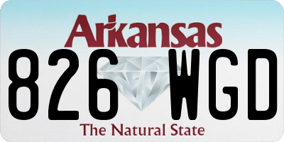 AR license plate 826WGD