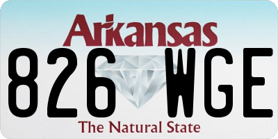 AR license plate 826WGE