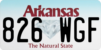 AR license plate 826WGF