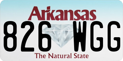 AR license plate 826WGG