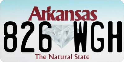AR license plate 826WGH