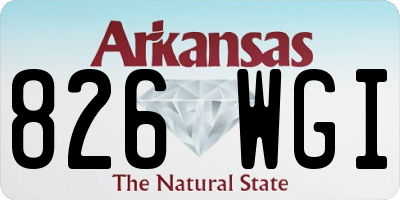 AR license plate 826WGI