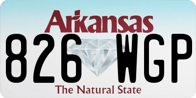 AR license plate 826WGP
