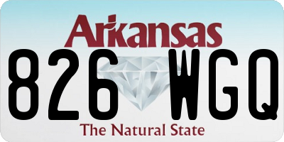 AR license plate 826WGQ