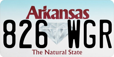 AR license plate 826WGR
