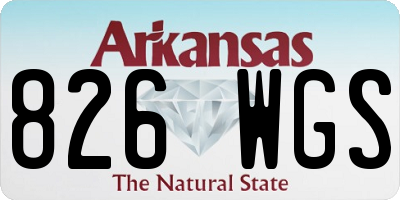 AR license plate 826WGS