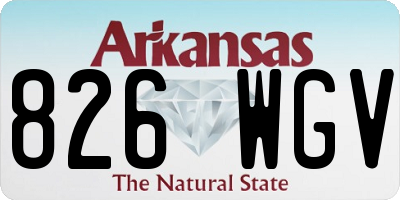 AR license plate 826WGV