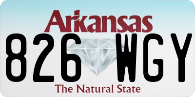 AR license plate 826WGY