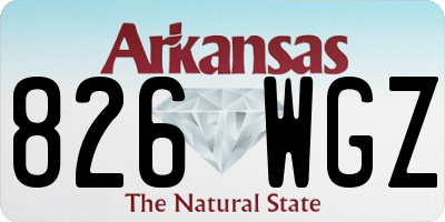 AR license plate 826WGZ