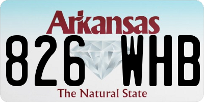 AR license plate 826WHB