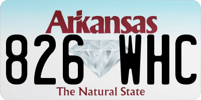 AR license plate 826WHC