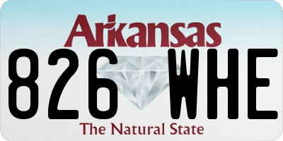 AR license plate 826WHE