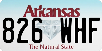 AR license plate 826WHF
