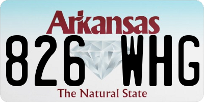 AR license plate 826WHG
