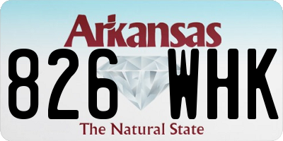 AR license plate 826WHK