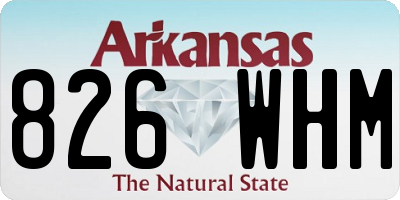 AR license plate 826WHM