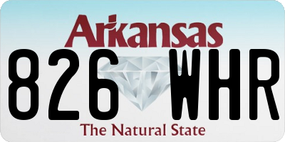 AR license plate 826WHR