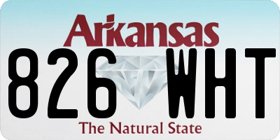 AR license plate 826WHT