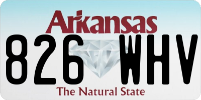AR license plate 826WHV