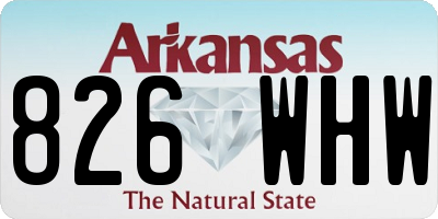 AR license plate 826WHW