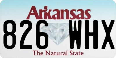 AR license plate 826WHX