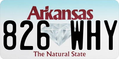 AR license plate 826WHY