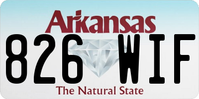 AR license plate 826WIF