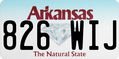 AR license plate 826WIJ