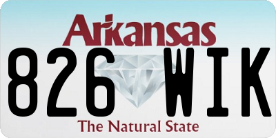 AR license plate 826WIK