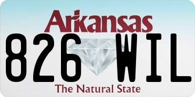 AR license plate 826WIL