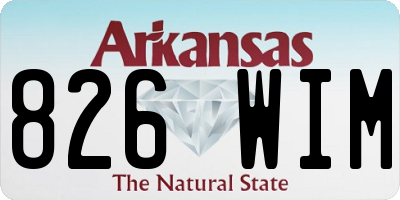 AR license plate 826WIM