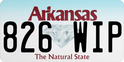 AR license plate 826WIP