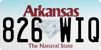 AR license plate 826WIQ