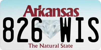 AR license plate 826WIS