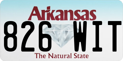 AR license plate 826WIT