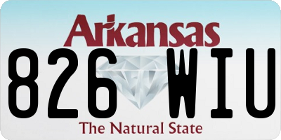AR license plate 826WIU