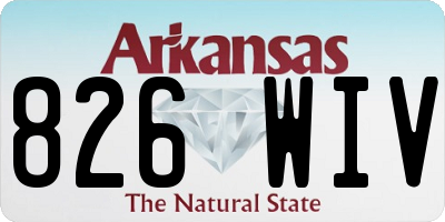 AR license plate 826WIV