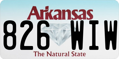 AR license plate 826WIW
