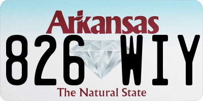 AR license plate 826WIY