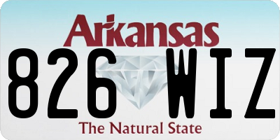 AR license plate 826WIZ