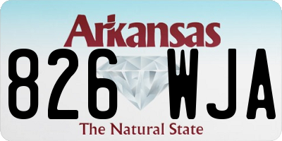 AR license plate 826WJA